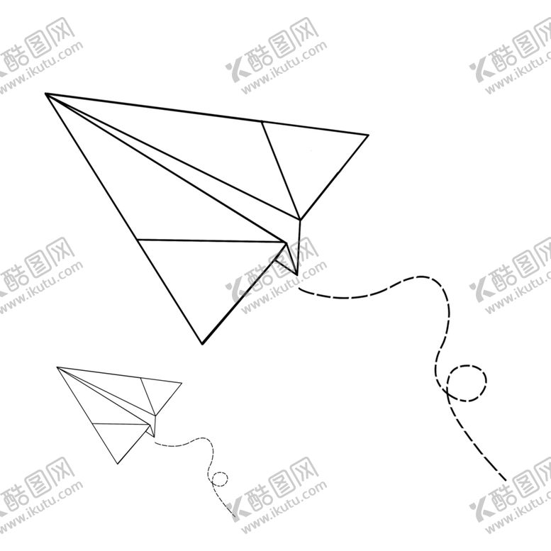 编号：54467402040525314314【酷图网】源文件下载-纸飞机剪贴画