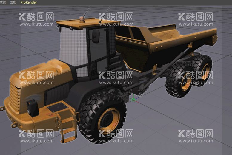 编号：98728710161418224304【酷图网】源文件下载- C4D模型卡车重工绞接式倾卸