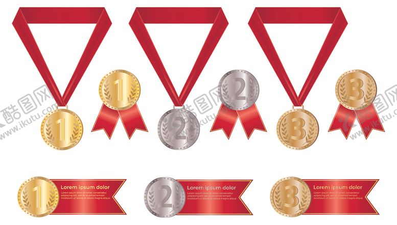 编号：31861904131908233985【酷图网】源文件下载-奖牌与奖带