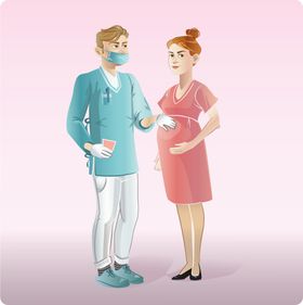 孕妇相关怀期妈妈肚卡通人物