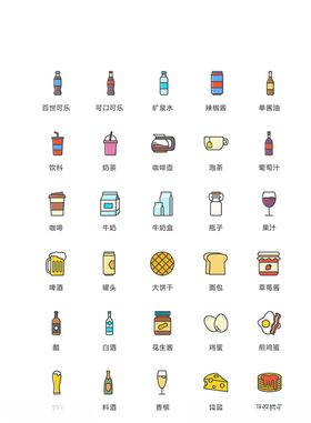 美食图标食品图标餐饮图标