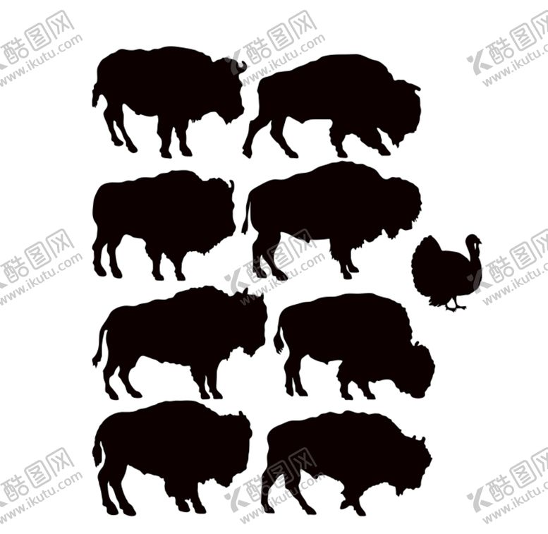 编号：58882210191417475992【酷图网】源文件下载-动物剪影