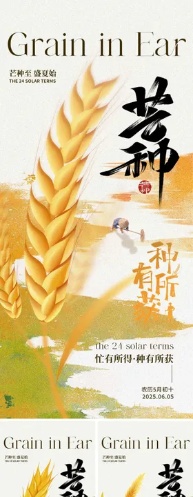 节日节气芒种海报系列