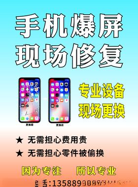 手机维修海报