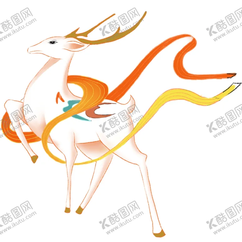 编号：20545101301719181440【酷图网】源文件下载-敦煌仙鹿九色鹿  