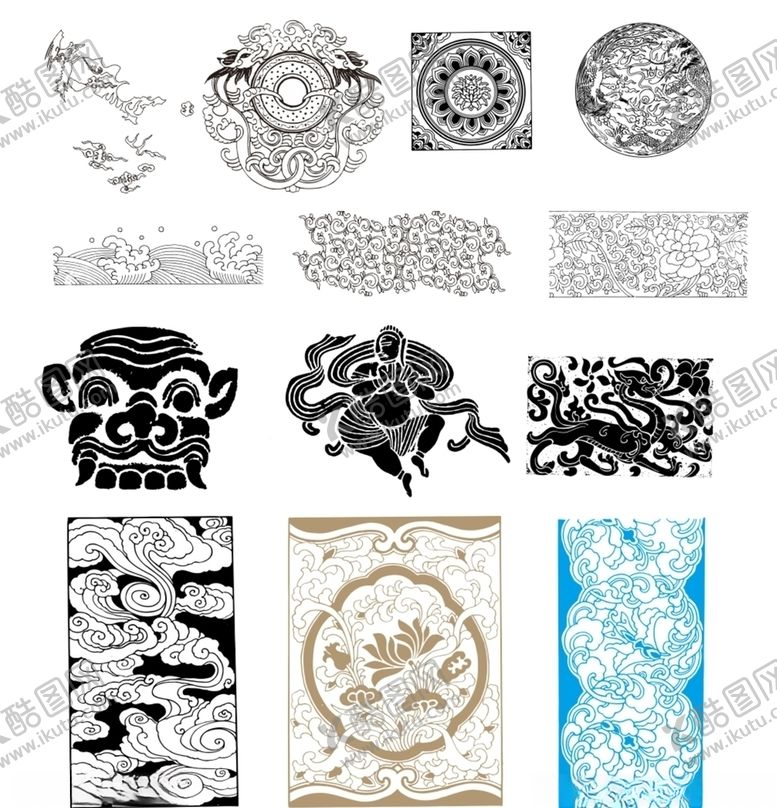 编号：33441204131212444737【酷图网】源文件下载-古典花纹