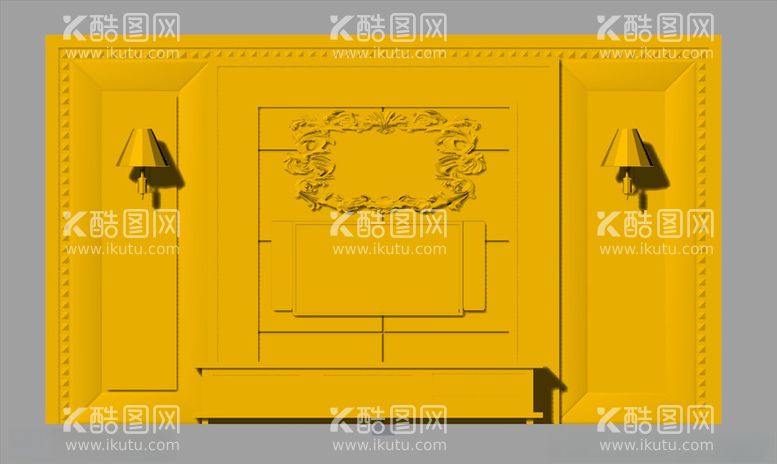 编号：73207403201902418369【酷图网】源文件下载-CAD浮雕装饰画立体模型