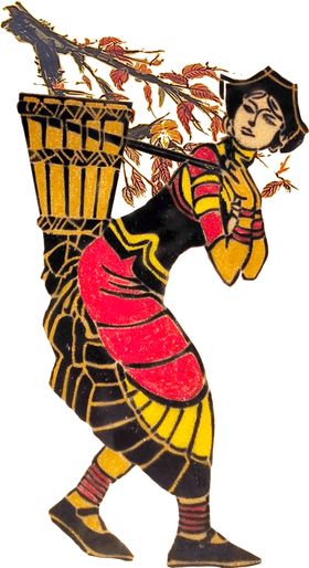 彝族美女图案