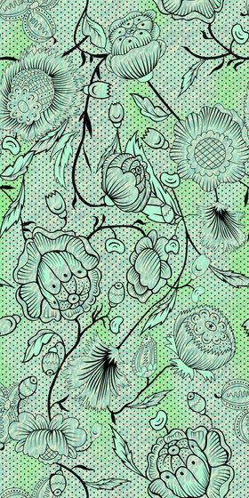 效果油画花朵新款大牌