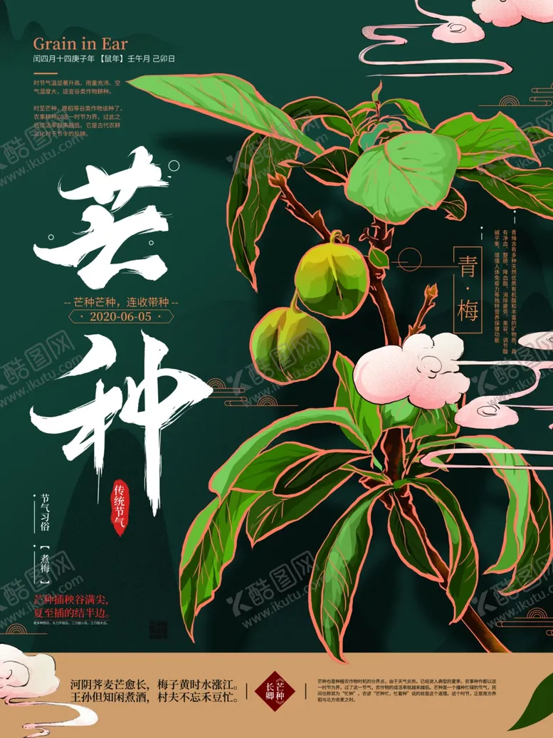 编号：96770006271612356245【酷图网】源文件下载-传统二十四节气芒种主题海报图片