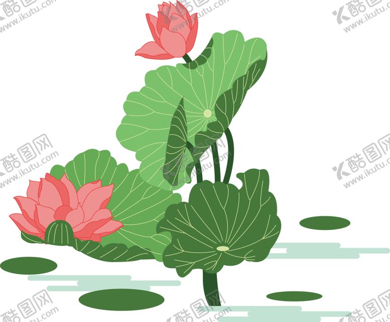 编号：13608704090300361181【酷图网】源文件下载-荷花元素