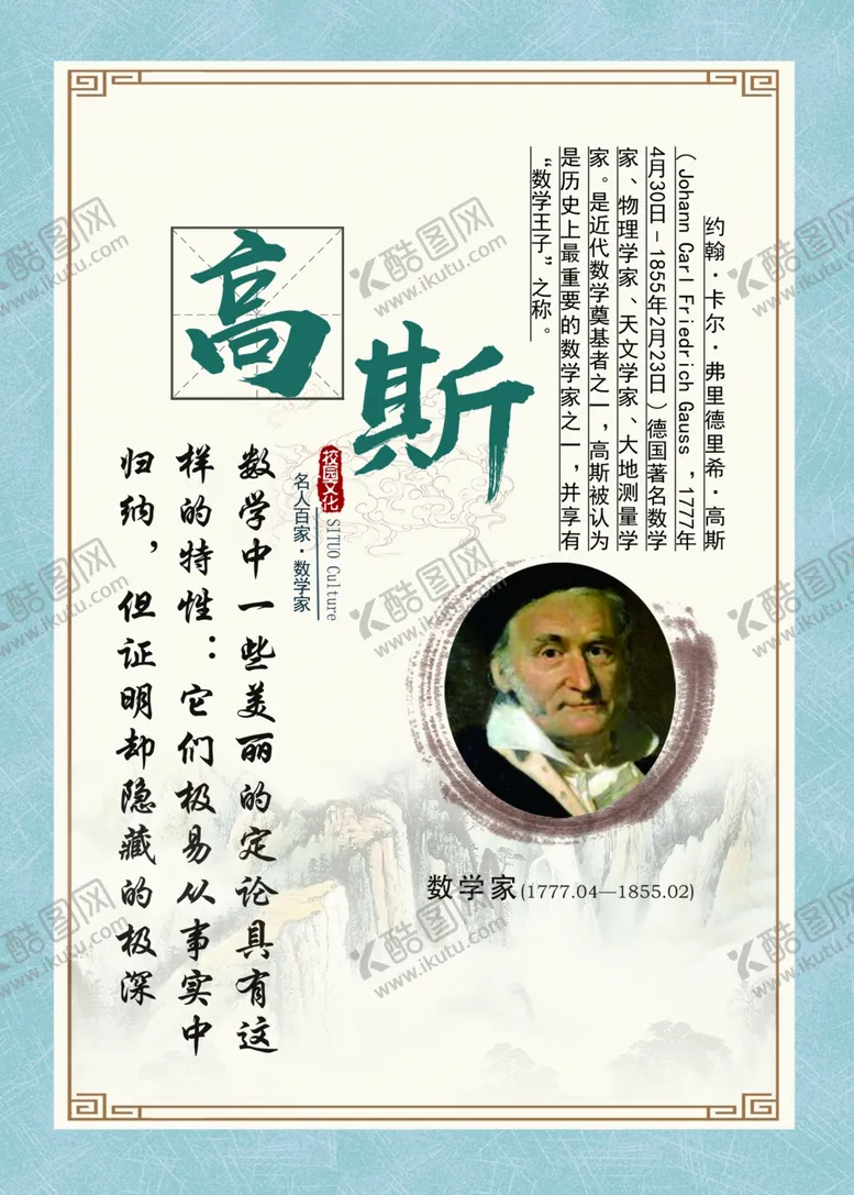编号：81959706250043288014【酷图网】源文件下载-校园文化名人挂画