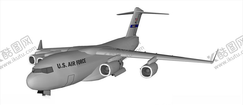编号：66122210200314444292【酷图网】源文件下载-飞机模型客机模型