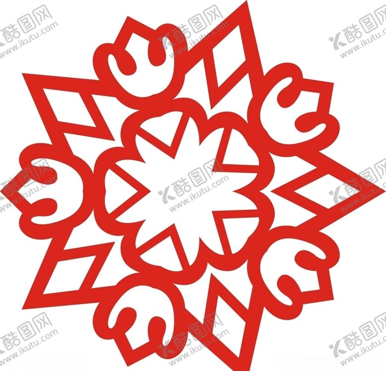 编号：33928204202138595323【酷图网】源文件下载-六角剪花窗花纸图案背景元素