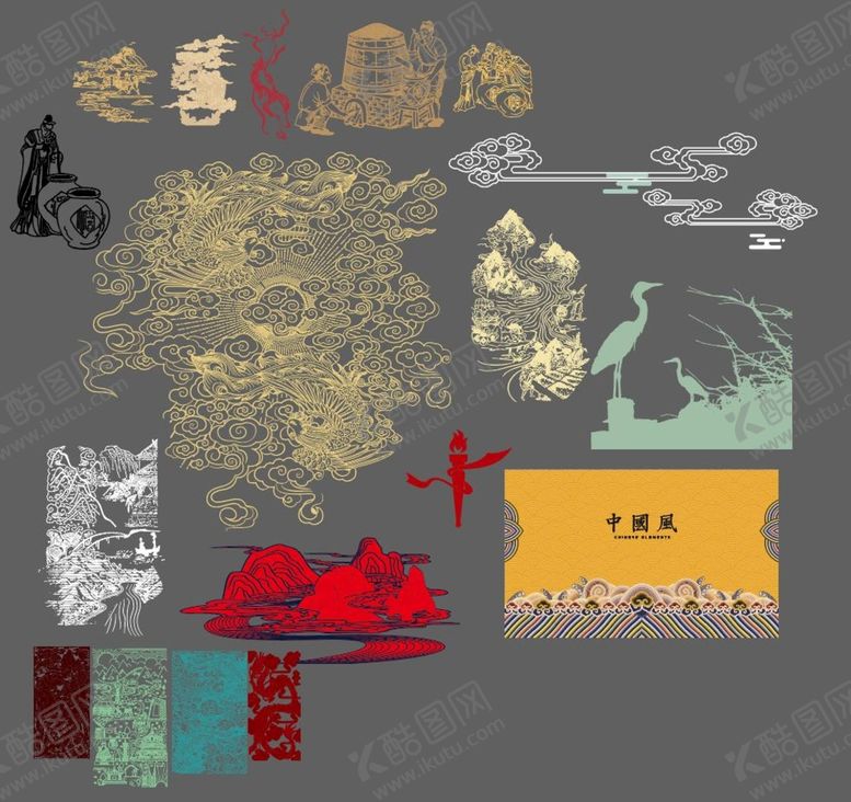 编号：46327909180218514603【酷图网】源文件下载-龙凤 白酒包装底纹暗纹