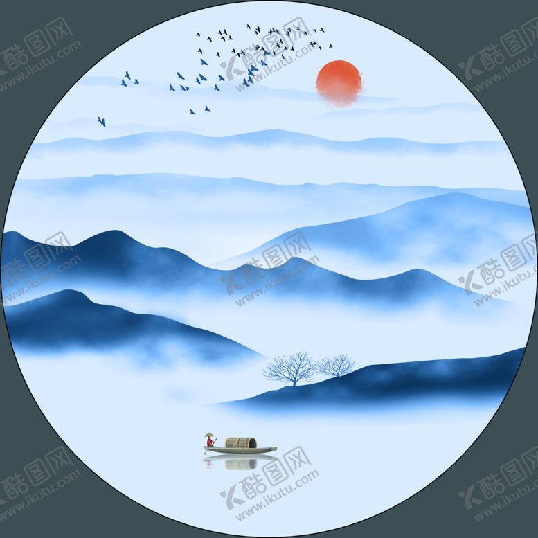 编号：60762606250154273558【酷图网】源文件下载-水墨山水