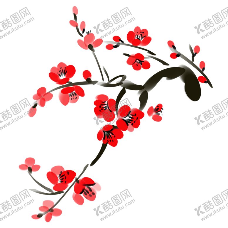 编号：64086509212258228173【酷图网】源文件下载-中国风水墨梅