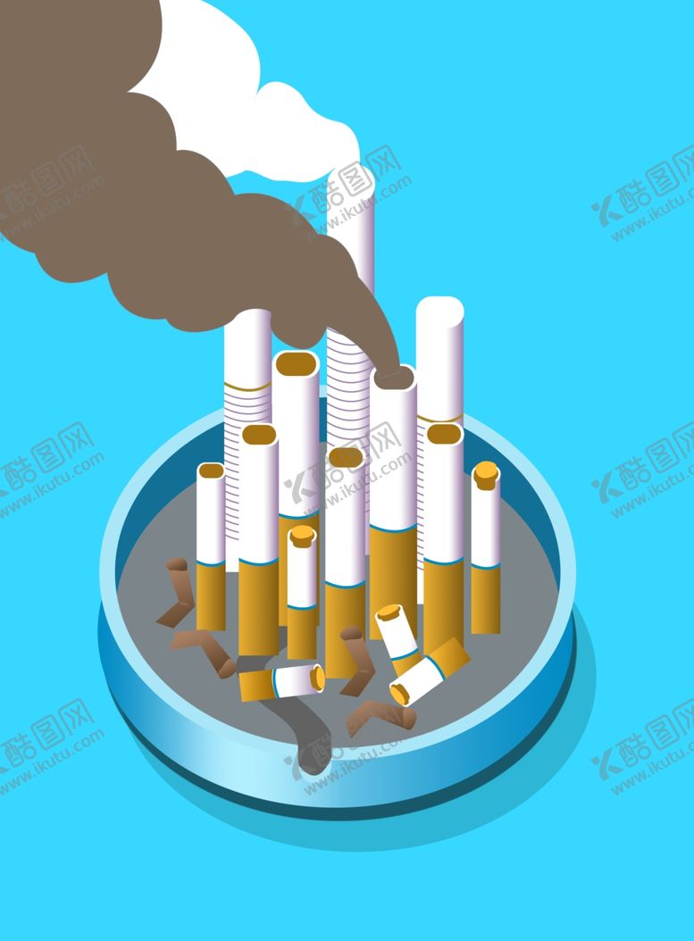 编号：67159210301711419316【酷图网】源文件下载-烟灰缸抽象插画