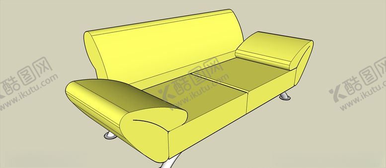 编号：61848310112039001138【酷图网】源文件下载-软沙发休闲椅沙发模型酒店
