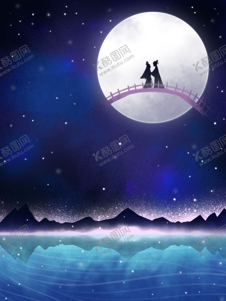 编号：64748701201537079019【酷图网】源文件下载-七夕鹊桥背景