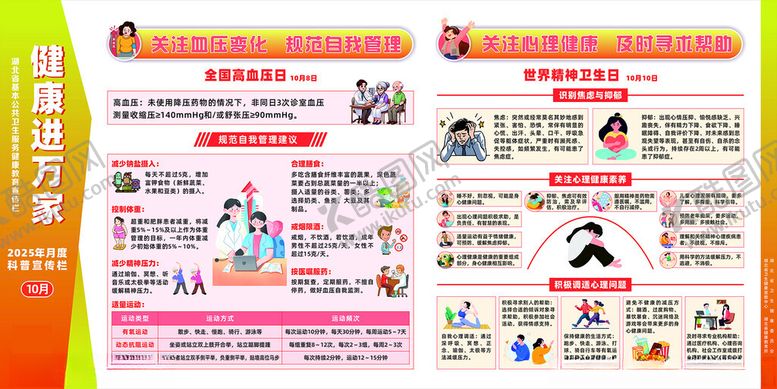编号：54539911020437368511【酷图网】源文件下载-健康进万家2025年第十期宣传