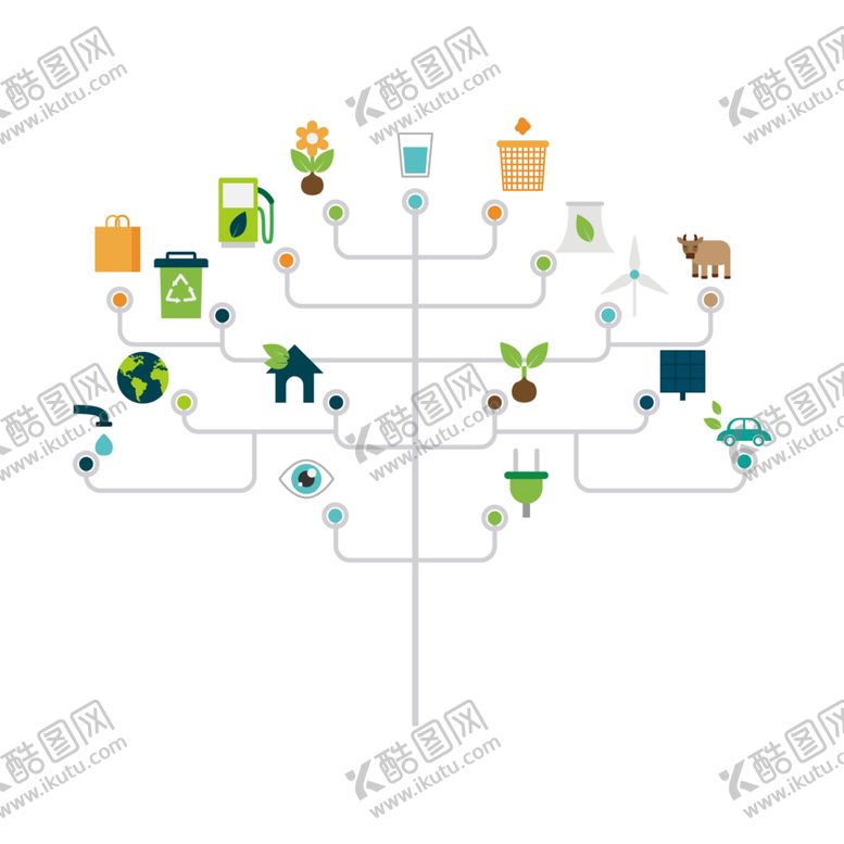 编号：66170907051420395551【酷图网】源文件下载-创意智慧树科技树PNG素材