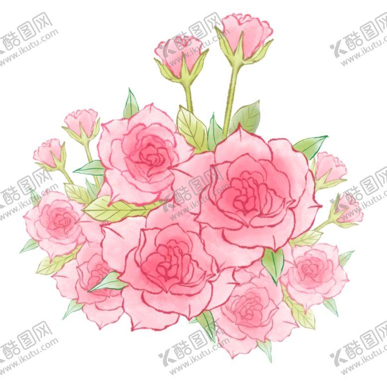 编号：71393209272048044858【酷图网】源文件下载-粉色玫瑰花