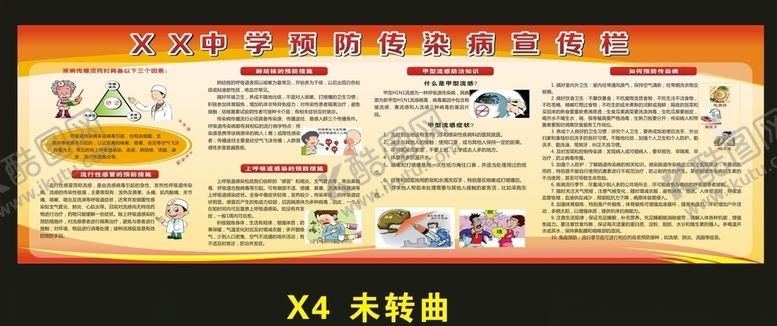 编号：86400209190119539737【酷图网】源文件下载-预防传染病宣传栏