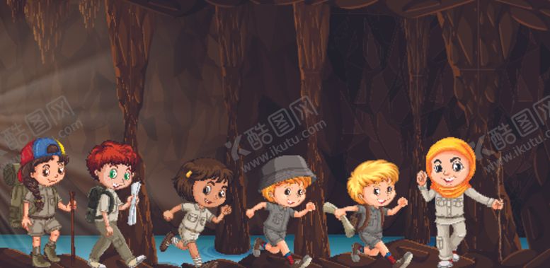 编号：13094009150511267694【酷图网】源文件下载-卡通野营儿童