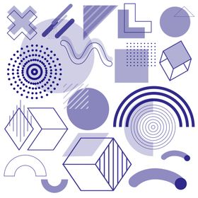 几何抽象图案设计元素