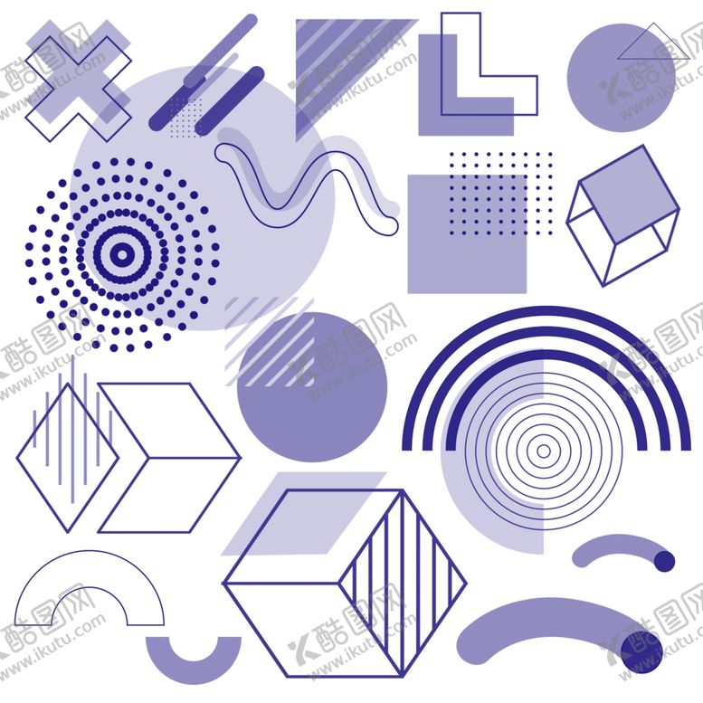 编号：11221804071345597492【酷图网】源文件下载-几何抽象图案设计元素