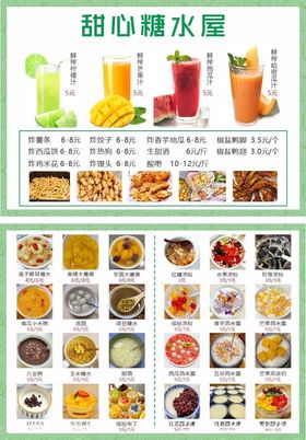 随心配水果饮品菜单展示