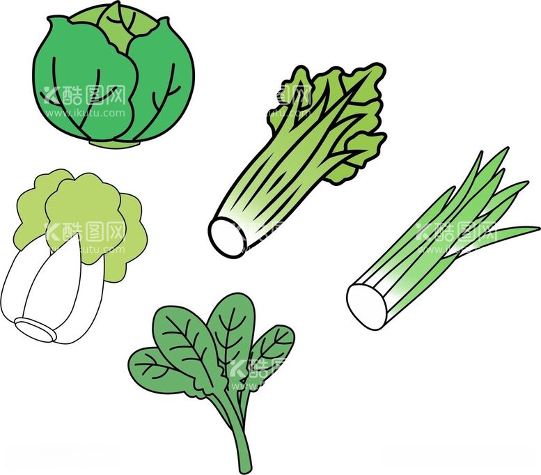 编号：15132112180611064239【酷图网】源文件下载-卡通蔬菜之菜类