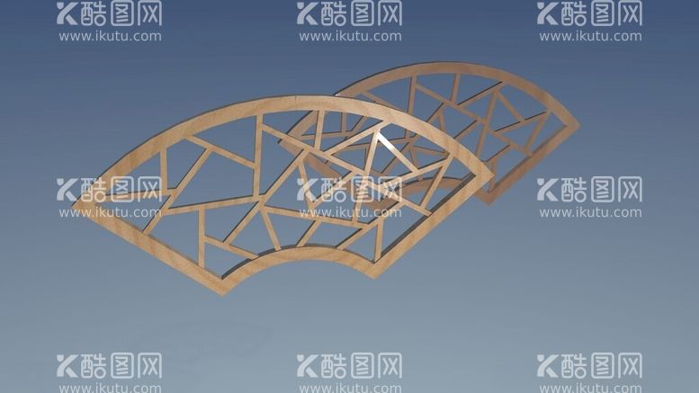 编号：87030502221420404580【酷图网】源文件下载-中式扇形窗