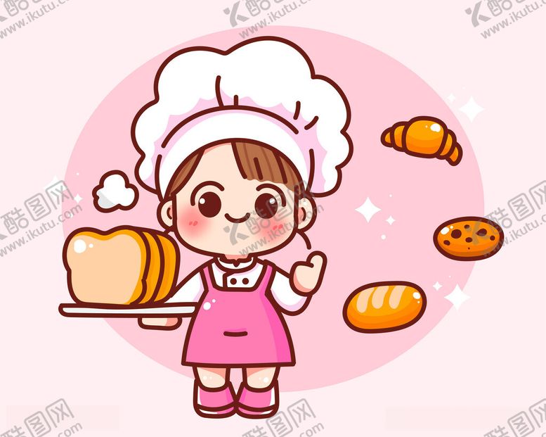 编号：61840312051629261047【酷图网】源文件下载-烘焙女孩图片