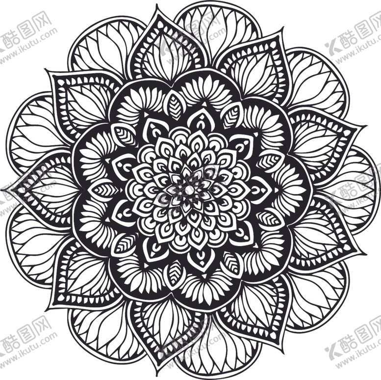 编号：91417010281041472361【酷图网】源文件下载-曼陀罗花纹