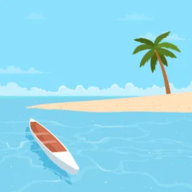 夏日沙滩背景海边海报旅行旅游大自然