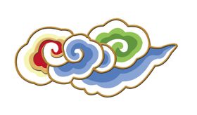 彩色祥云元素