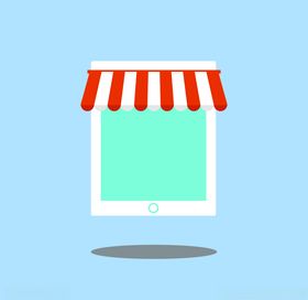 网上商店创意插图