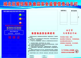 食品安全公示牌