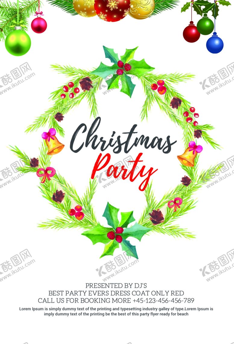 编号：22678210080617061354【酷图网】源文件下载-圣诞节海报