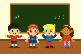 学生儿童校卡通形象