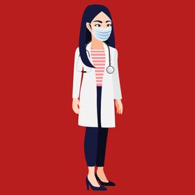 手绘医生护士疗人物人物