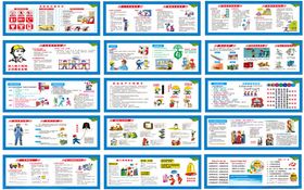 建筑工地漫画展板