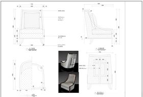 休闲椅酒店家具深化图