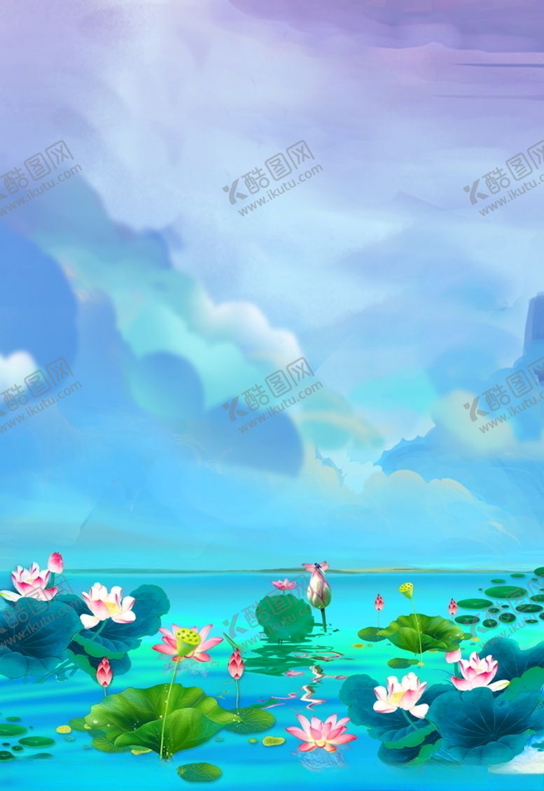 编号：93276205050205152703【酷图网】源文件下载-荷花背景