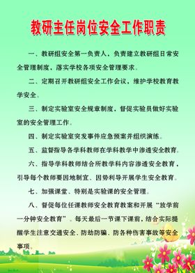 编号：26854909240447363602【酷图网】源文件下载-幼儿园制度牌管理主任职责