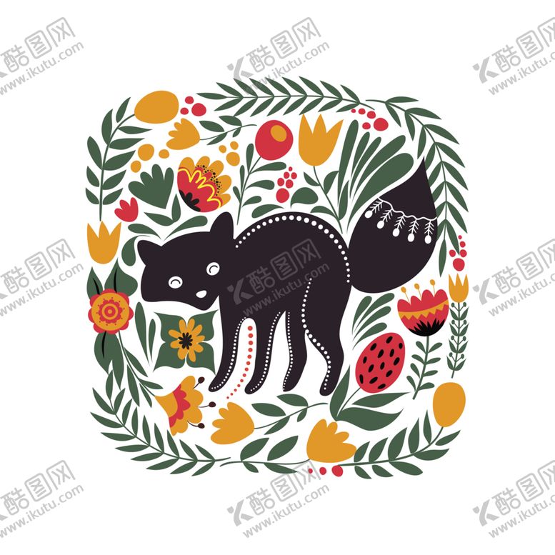 编号：76120410301817456038【酷图网】源文件下载-手绘动物插画