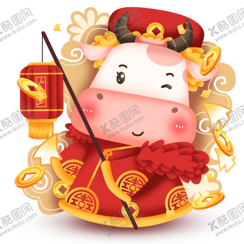 编号：84003110020927155985【酷图网】源文件下载-2021金牛送福牛年