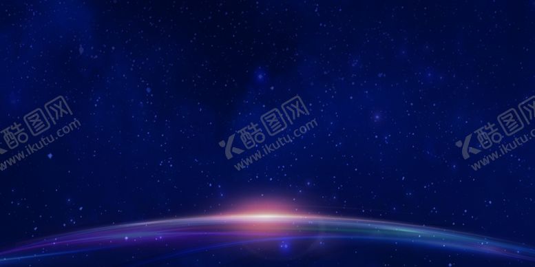 蓝色背景科技展板电脑科技